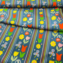 Karina + Kind Cotton Baumwolle Blumen Muster blau