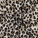 Canvas Stoff Leinenoptik Leo Muster beige