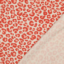 Poppy angerauter Soft Sweat Stoff Leo Muster orange