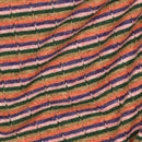 Strick Jacquard Stoff Streifen bunt