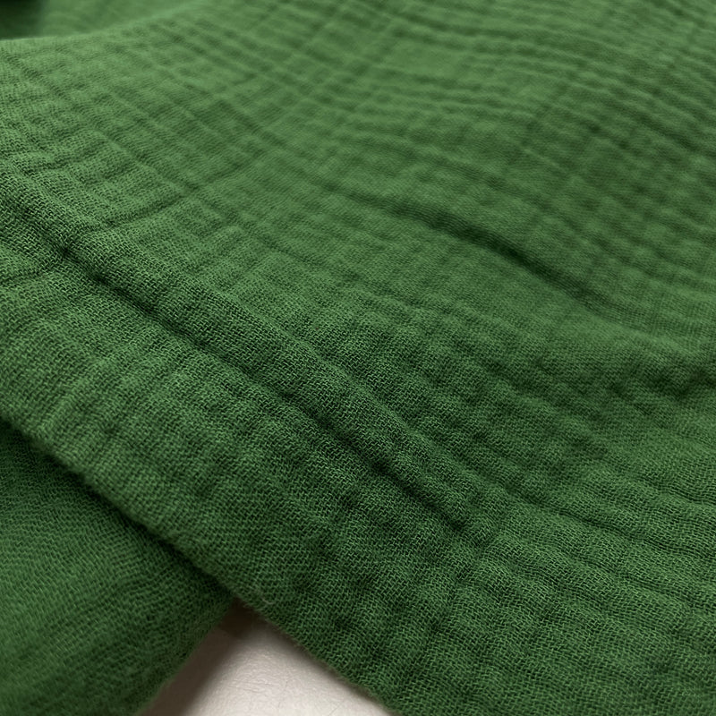 Musselin Double Gauze Baumwolle grün