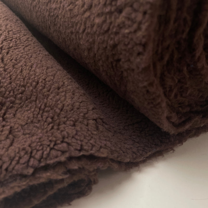 Fibre Mood Teddy Plüsch Stoff Jackenstoff braun