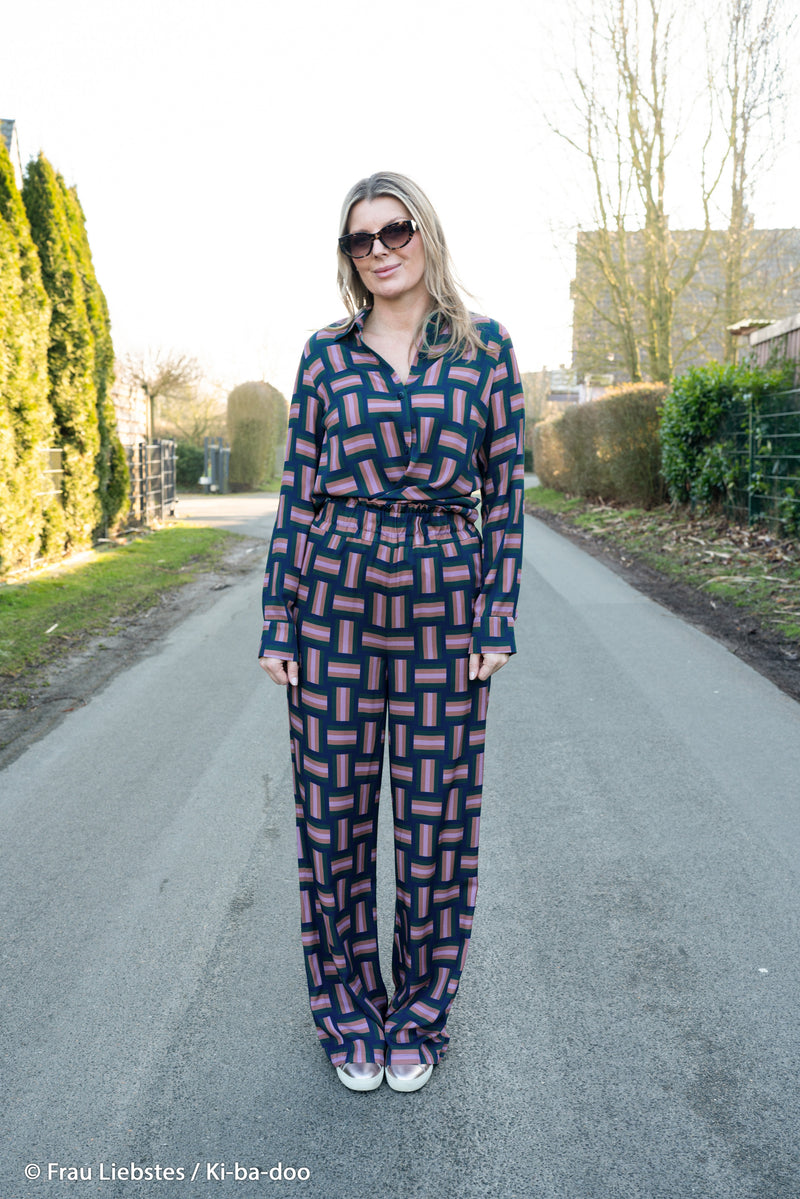 Viskose Stoff Geoluxe Braid Stripe by Kibadoo