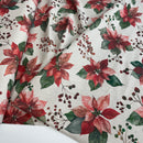 Poppy Christmas Canvas Deco Stoff Weihnachten Weihnachtsstern beige