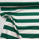 Romanit Viskose Jersey Stoff Streifen grün weiß