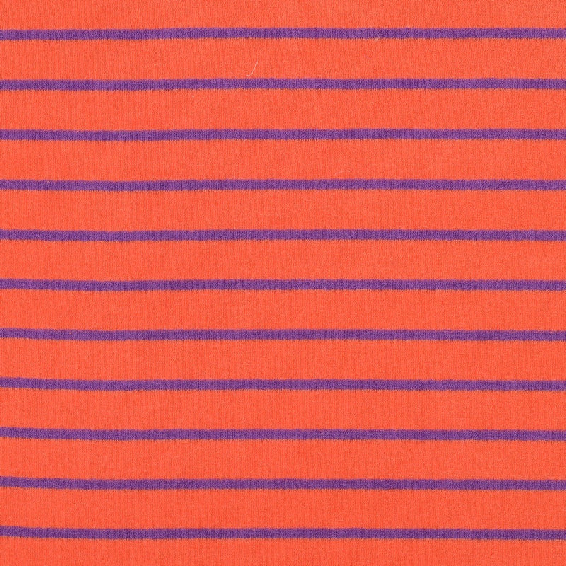 Kurzfloorfrottee Frottee Streifen orange lila