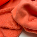 Teddy Boucle Stoff Jackenstoff mit Fleeceabseite orange