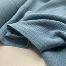 Musselin Stoff Double Gauze rauchblau Swafing Jenke