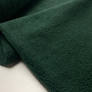 Teddy Boucle Stoff Jackenstoff mit Fleeceabseite dunkelgrün
