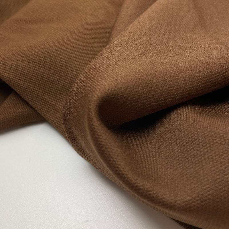 Punto Milano Jersey Stoff mit Struktur uni braun