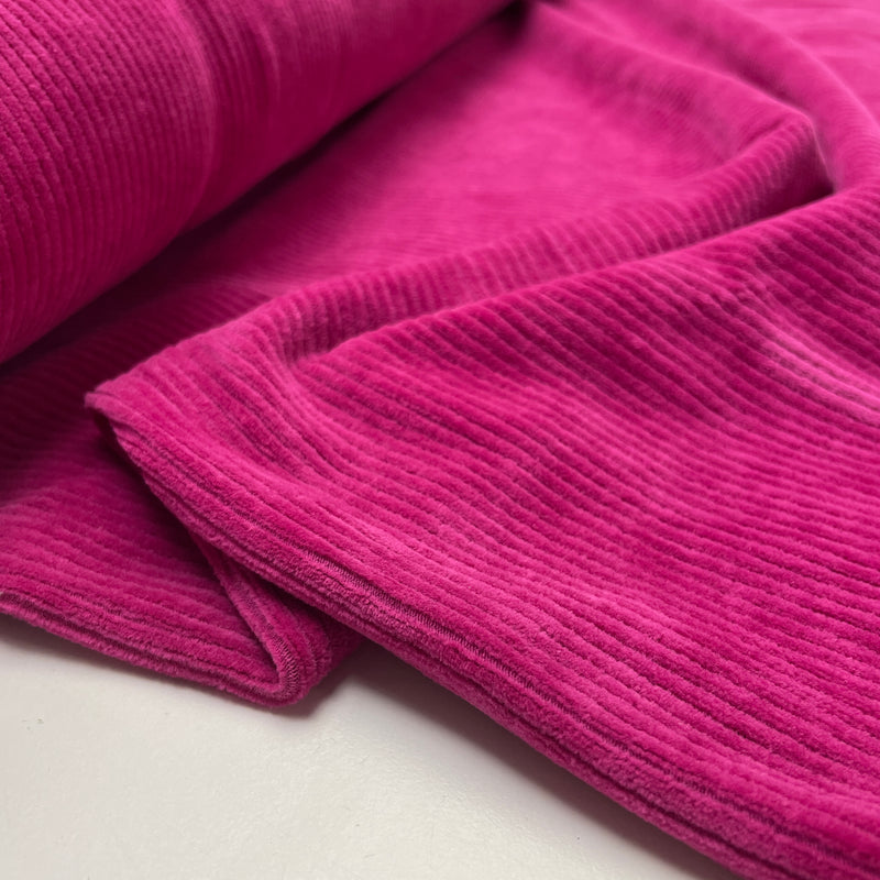 Swafing Juna Sweat Cord Stoff mit Elasthan pink