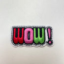 Aufnäher Applikation - Zum Aufbügeln - Schriftzug Wow