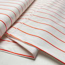 Fibre Mood Poplin Baumwolle Stoff weiß orange Streifen