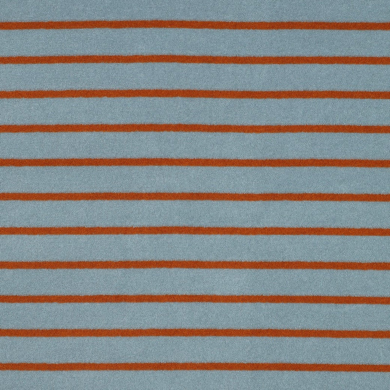 Kurzfloorfrottee Frottee Streifen blau braun