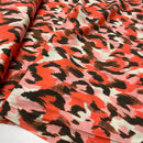 Viskose Stoff Webware Animal Print orange
