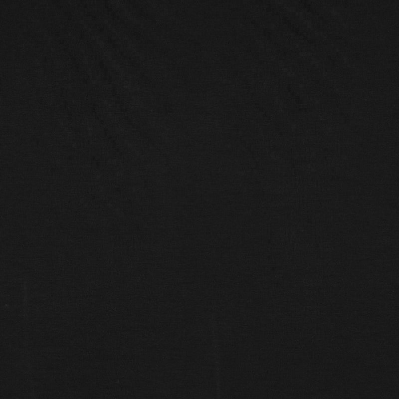 Cotton Interlock Jersey Stoff schwarz