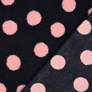 Teddy Jacquard Plüsch Stoff Jackenstoff Dots Punkte blau