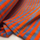 Nicki Stoff Streifen blau orange