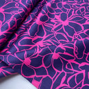 Nerida Hansen Cotton Satin Baumwolle Blumen blau