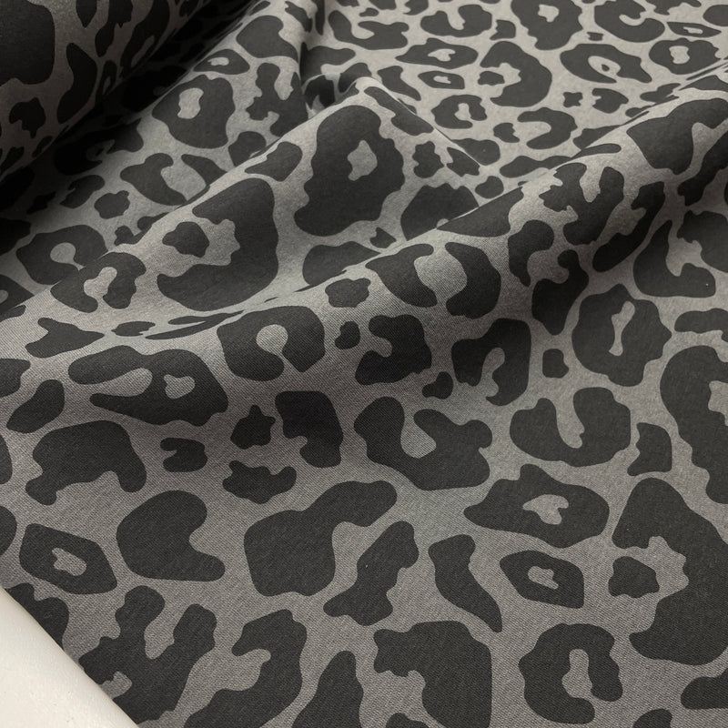 Swafing Leo Heavy Sweat Stoff Animal print schwarz