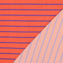 Kurzfloorfrottee Frottee Streifen orange lila