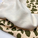 Ilja Fabrics Sweat angeraut Leo Animal Print oliv