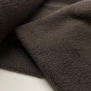 Teddy Boucle Stoff Jackenstoff mit Fleeceabseite dunkelbraun