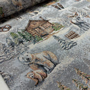 Swafing Sven Gobelin Stoff Wintermotiv grau