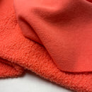 Teddy Stoff Jackenstoff mit Fleeceabseite hellorange