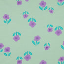 French Terry Stoff Soft Sweat Blumen mint