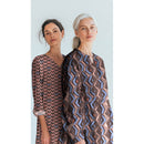 Cotton Satin Baumwolle Muster oliv