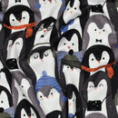Poppy angerauter Soft Sweat Stoff Winter Pinguin