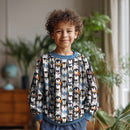 Poppy angerauter Soft Sweat Stoff Winter Pinguin