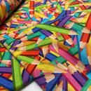 Baumwolle Stoff Stifte bunt Swafing Tim