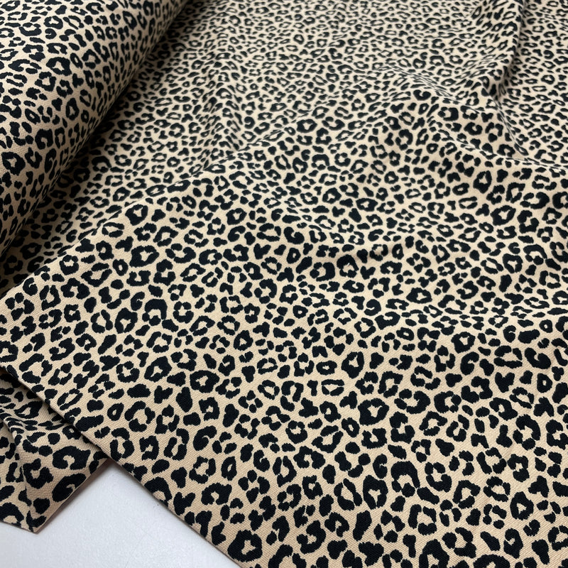 French Terry Sweat Stoff Leo beige