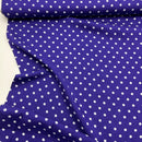 Viskose Webware Stoff Punkte Polka Dots blau lila