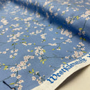 Westfalen Stoff Baumwolle Osaka Blumen blau