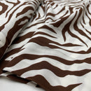 Viskose Stoff Webware Zebra Muster braun
