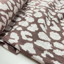 Swafing Emily Jacquard Jersey Stoff Leo Muster beige braun