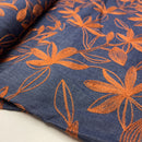 Denim Jeans leichte Baumwolle Stoff mit Stickerei dunkelblau