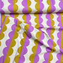 Mies & Moos Jersey Stoff retro lila gelb