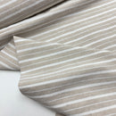 Viskose Leinen Stoff Streifen beige silber