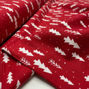 Swafing Wiebke Canvas Stoff Weihnachten Bäume rot