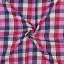 Musselin Stoff Double Gauze Baumwolle kariert