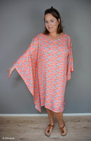 Swafing Viskose Stoff Vienna Coral by Bienvenido Colorido