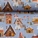 Swafing Casper Baumwolle Stoff Weihnachten Winter hellblau