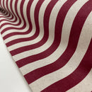 Poppy Design Beschichtete Baumwolle Canvas Stoff Streifen rot
