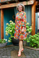 Swafing Ira Leinen Baumwolle Stoff Blumen Muster bunt