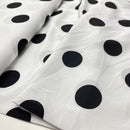 Viskose Stoff Webware Punkte Dots weiß