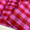 Dyed Baumwolle Stoff Karo kariert pink